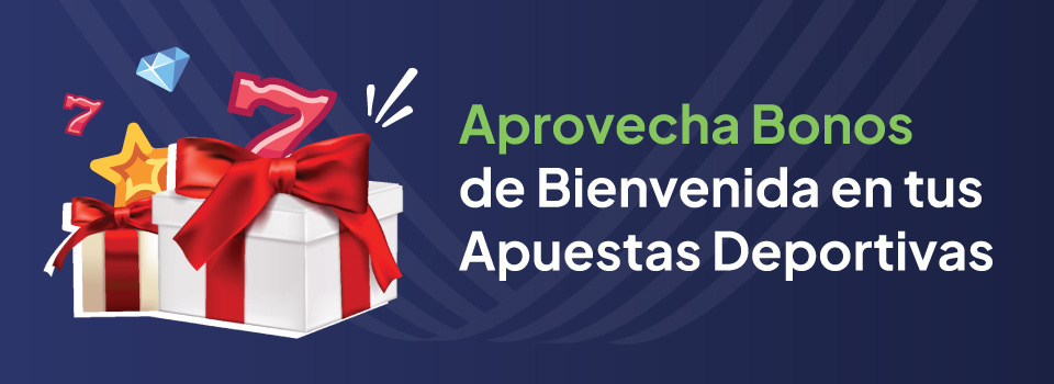 Paquetes de regalo con símbolos de casino alrededor haciendo alusión a los bonos de bienvenida de los casinos y las casas de apuestas